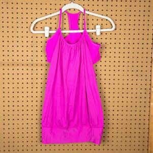 Lululemon No Limits Tank Top Built In Bra Hot Pink Racerback Yoga Size 6